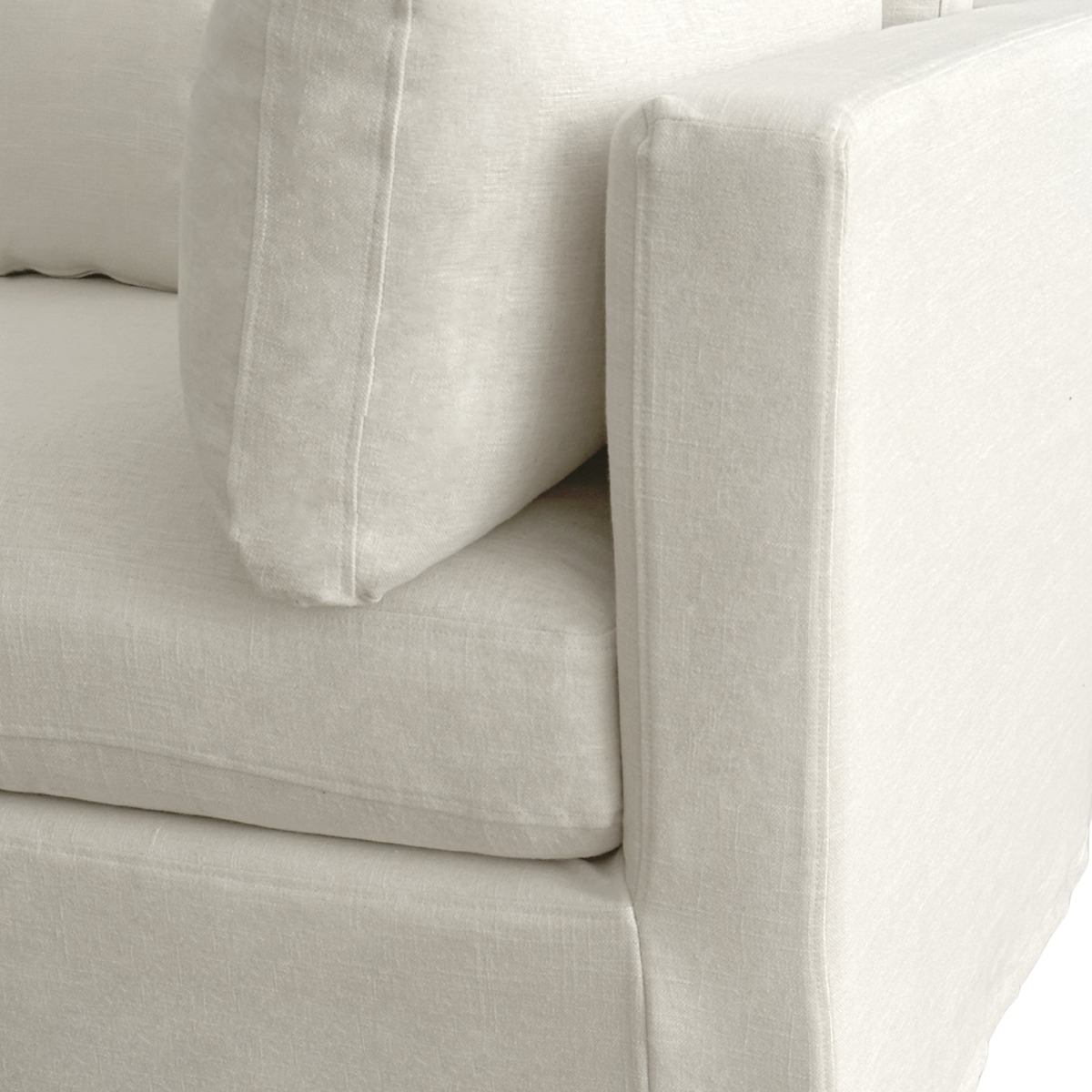 Slip Cover - Marbella Modular Sofa B Ivory, W 150 D 100 H 85cm (RRP $799) - Image 6