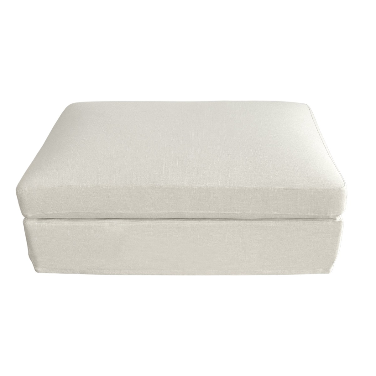 Marbella Ottoman Ivory, W 125 D 91 H 45cm (RRP $1429) - Image 6