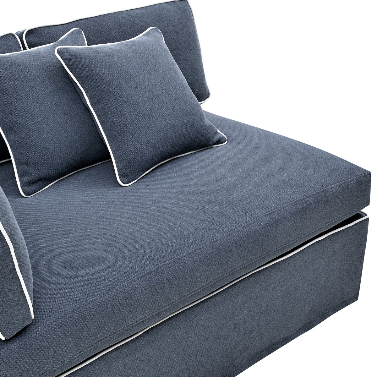 Slip Cover - Marbella Modular Sofa A Navy, W 150 D 100 H 85cm (RRP $799) - Image 7