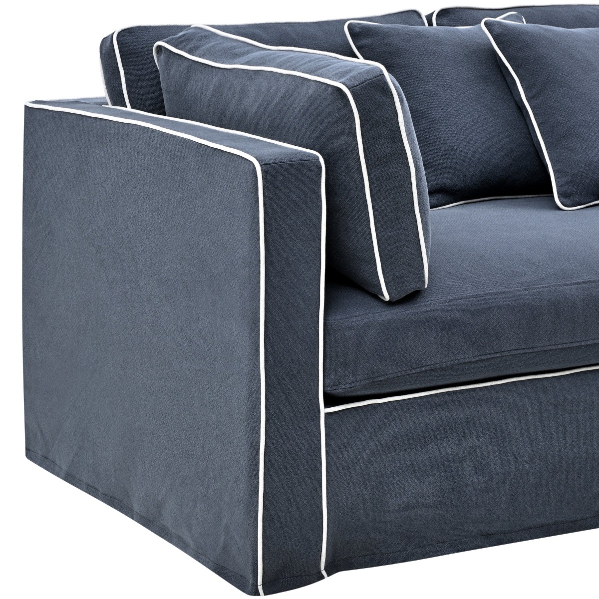 Slip Cover - Marbella Modular Sofa A Navy, W 150 D 100 H 85cm (RRP $799) - Image 6