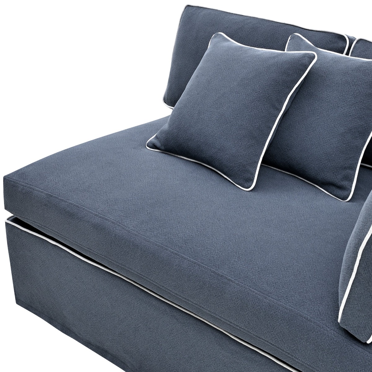 Slip Cover - Marbella Modular Sofa B Navy, W 150 D 100 H 85cm (RRP $899) - Image 8