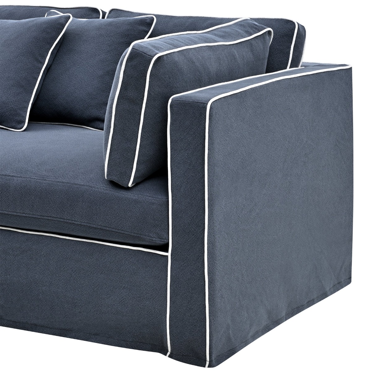 Slip Cover - Marbella Modular Sofa B Navy, W 150 D 100 H 85cm (RRP $899) - Image 7