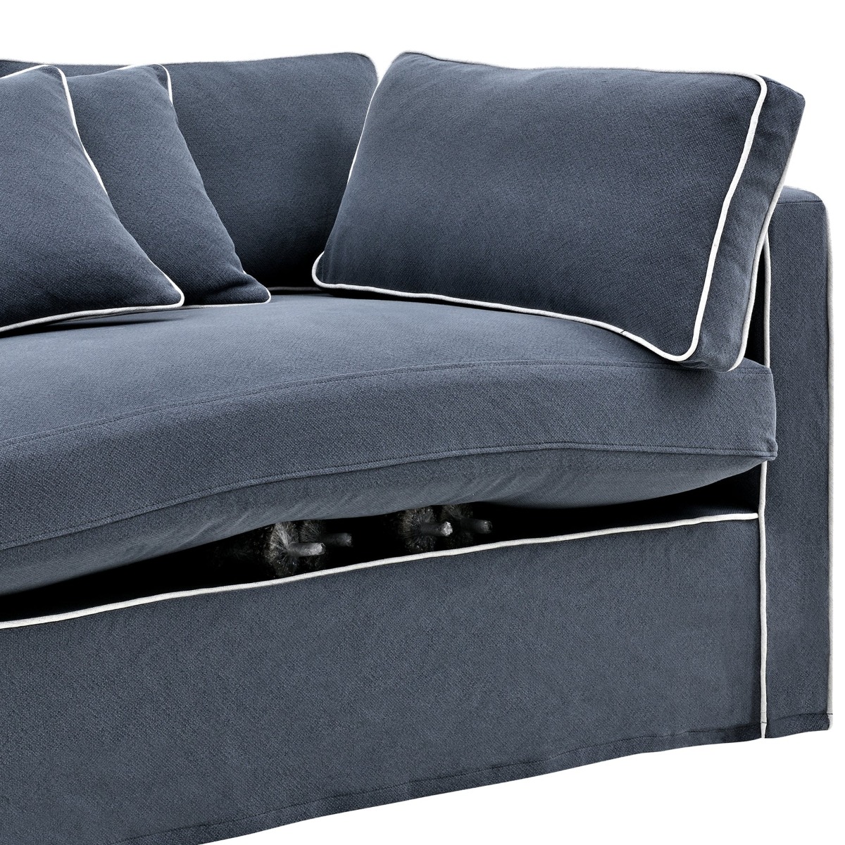 Slip Cover - Marbella Modular Sofa B Navy, W 150 D 100 H 85cm (RRP $899) - Image 5