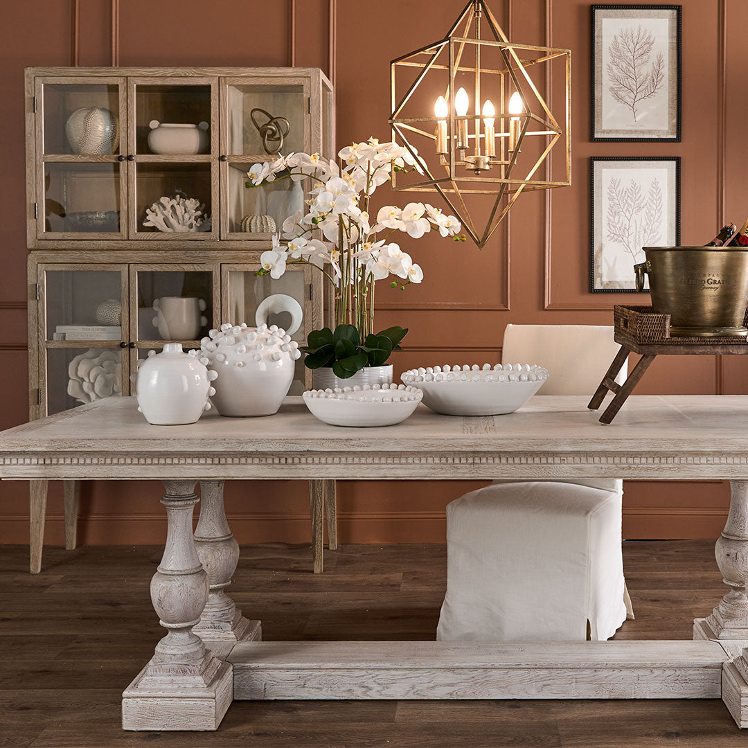 Ville Oak Dining Table White, W 240cm x D 100cm x H 77cm (RRP $4499) - Image 2