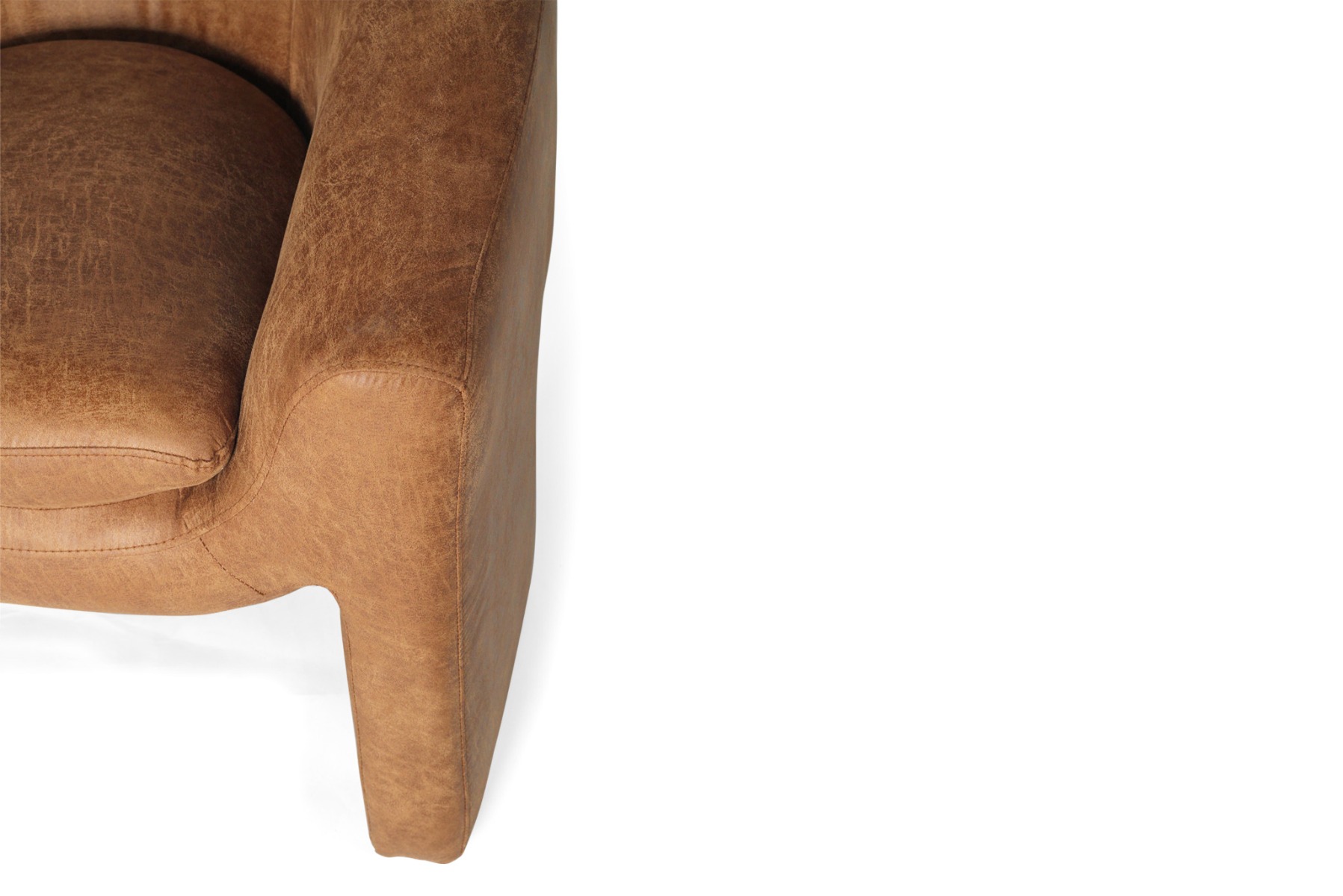 Freja Armchair Cognac Leather, W 78cm x D 79.5cm x H 72cm - Image 9