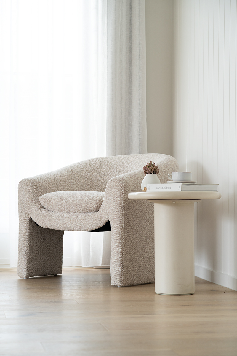 Freja Armchair Ivory, W 78cm x D 79.5cm x H 72cm - Image 5