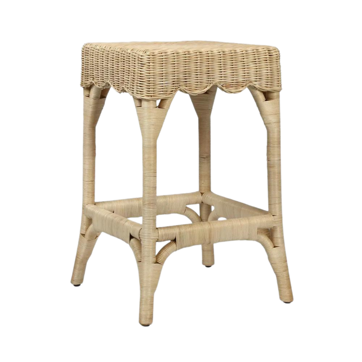 Belle Counter Stool Natural - Outdoor Undercover, W 36cm x D 36cm x H 65cm (RRP $429) - Image 2