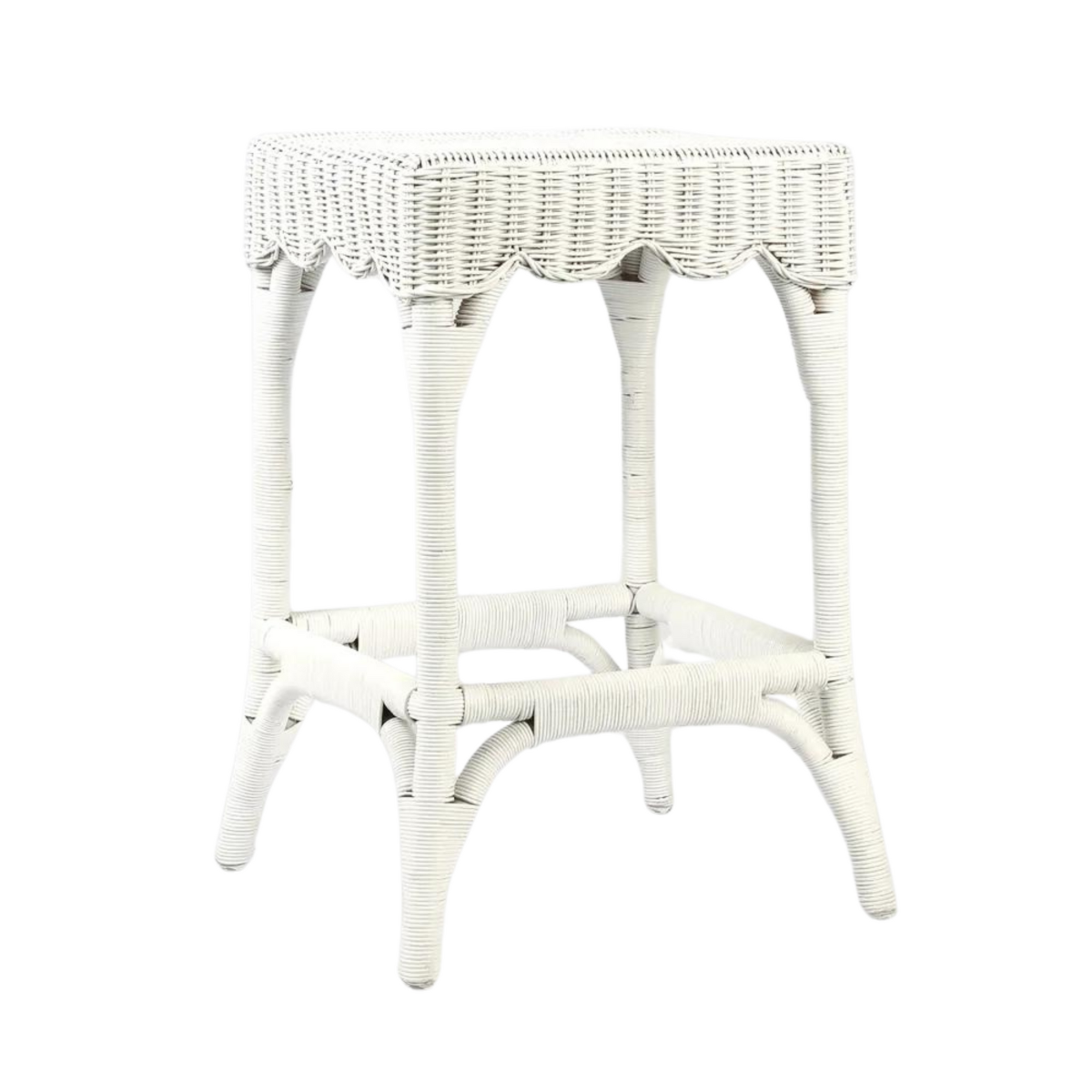 Belle Counter Stool White - Outdoor Undercover, W 36cm x D 36cm x H 65cm (RRP $429) - Image 2