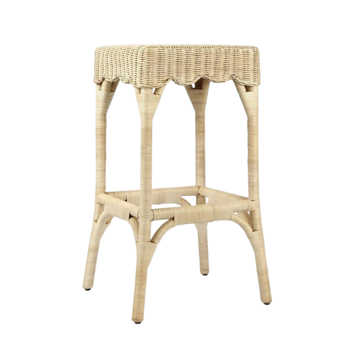 Belle Bar Stool Natural - Outdoor Undercover, W 36cm x D 36cm x H 75cm (RRP $499) - Image 2