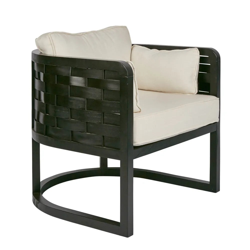 Weave Occasional Chair Black, W 78cm x D 78cm x H 73cm (RRP $1299) - Image 2