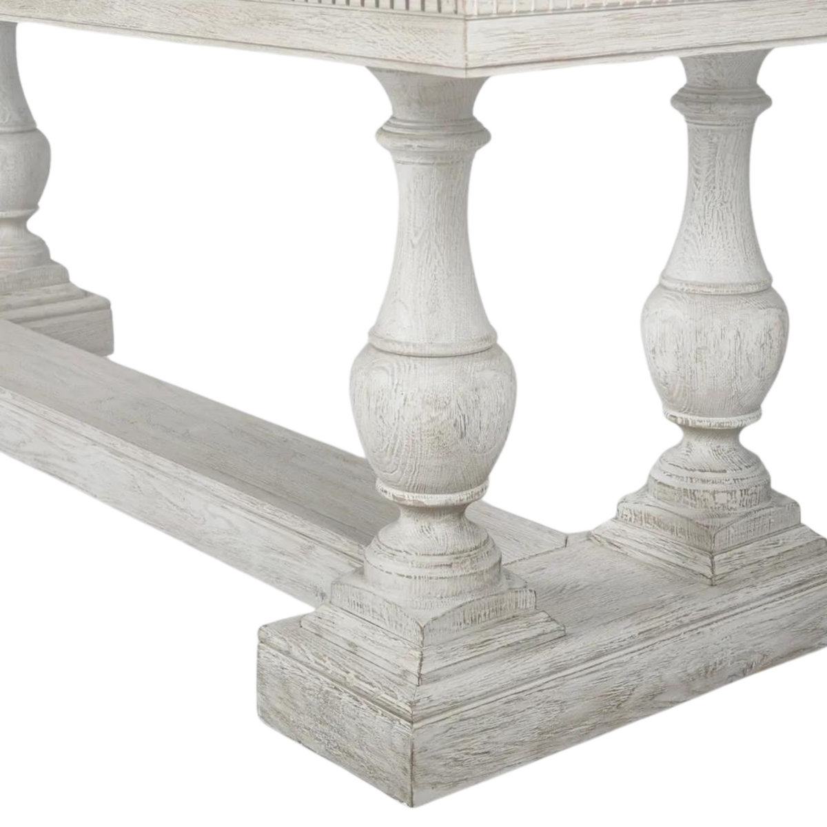 Ville Oak Dining Table White, W 240cm x D 100cm x H 77cm (RRP $4499) - Image 4