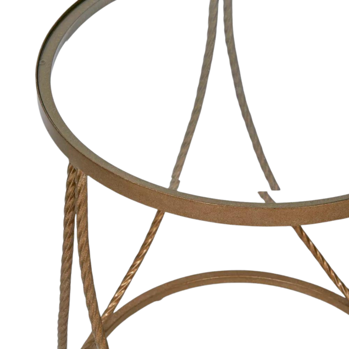 Palais Round Side Table Gold, W 50cm x D 50cm x H 61cm (RRP $595) - Image 2