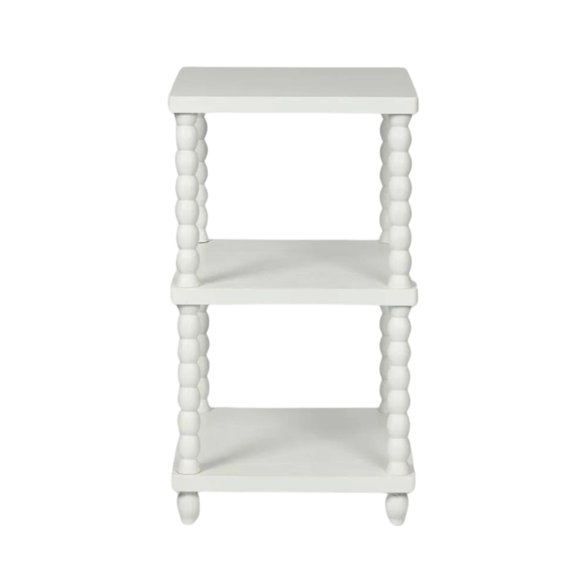 Bobbin Oak Side Table White, W 50cm x D 40cm x H 70cm (RRP $429) - Image 3