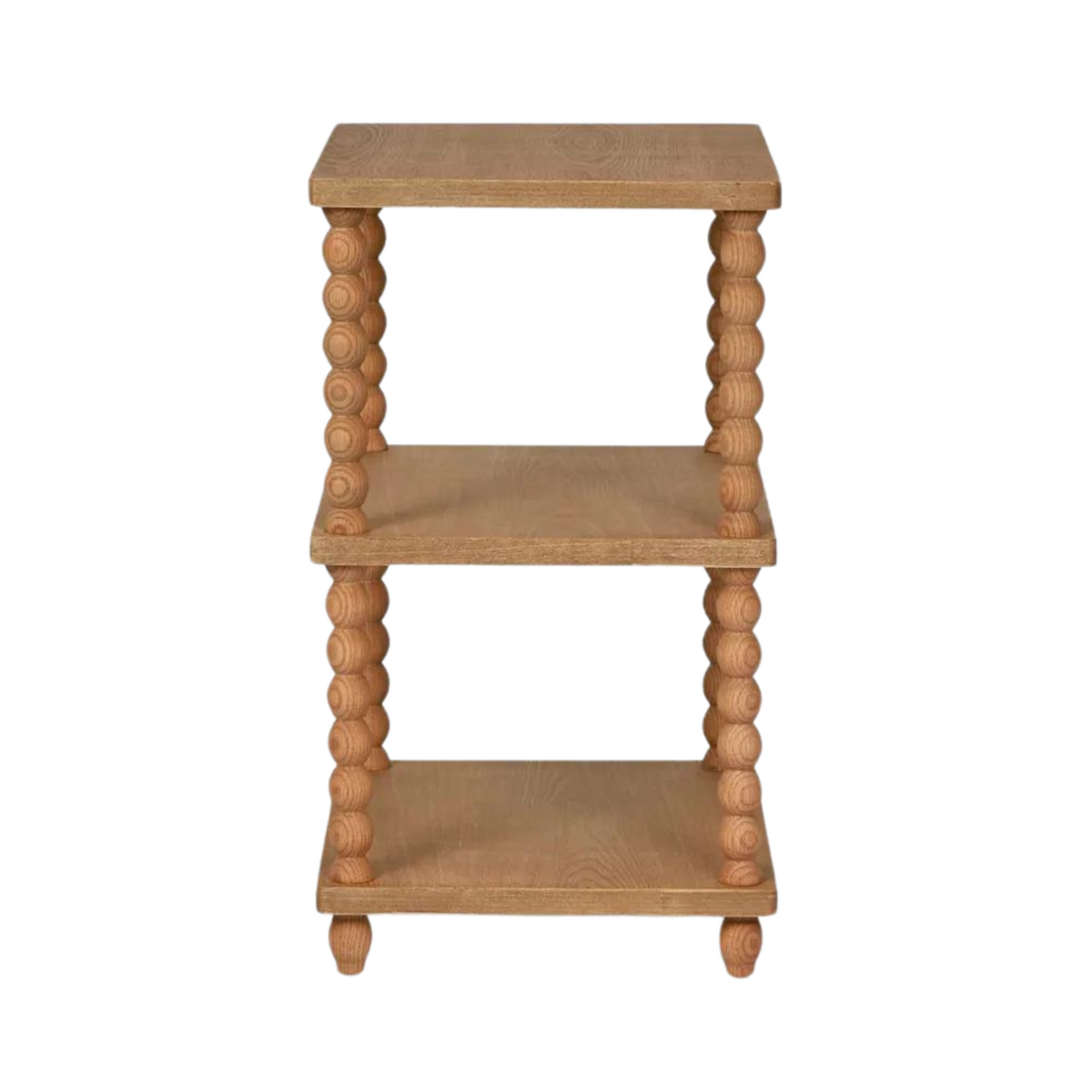Bobbin Oak Side Table Natural, W 50cm x D 40cm x H 70cm (RRP $429) - Image 3