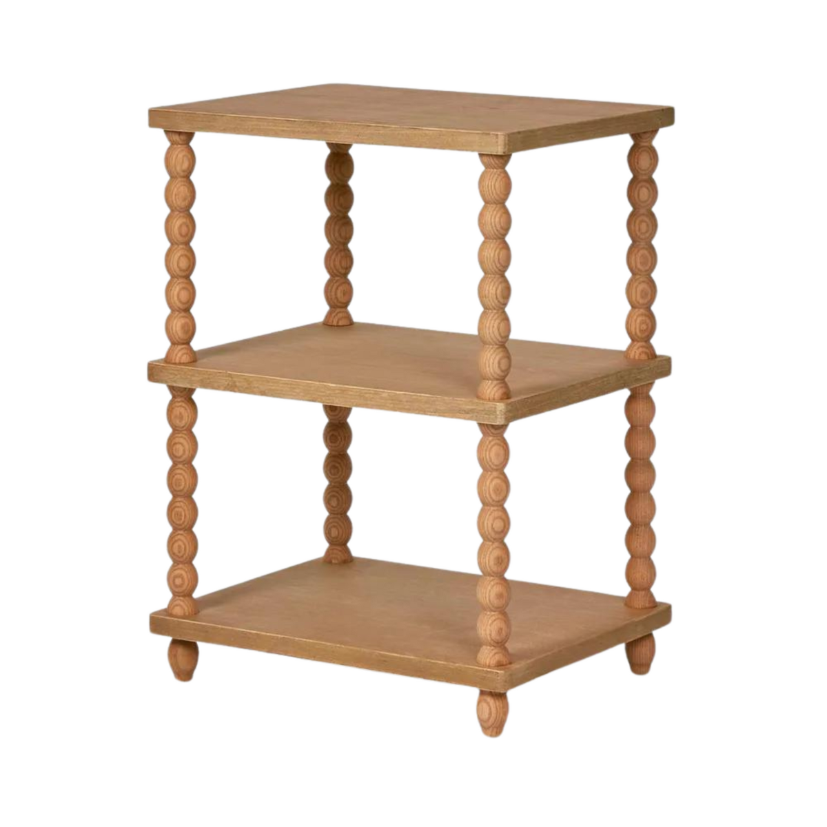 Bobbin Oak Side Table Natural, W 50cm x D 40cm x H 70cm (RRP $429) - Image 4