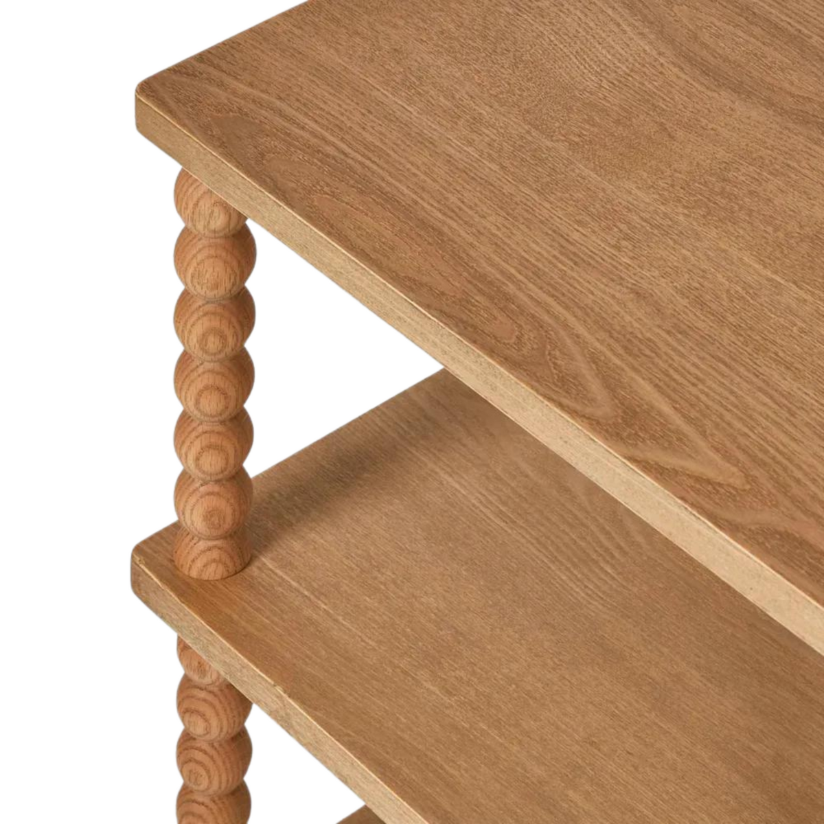 Bobbin Oak Side Table Natural, W 50cm x D 40cm x H 70cm (RRP $429) - Image 2