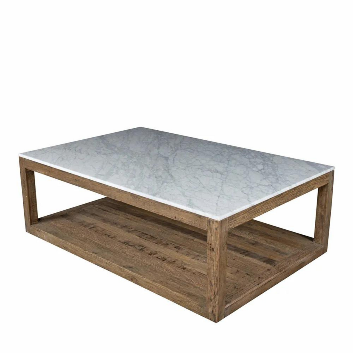Denver Marble Coffee Table White Natural, W 120cm D 80cm H 40cm (RRP $1,969) - Image 3