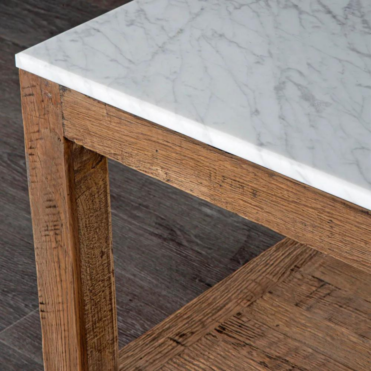 Denver Marble Coffee Table White Natural, W 120cm D 80cm H 40cm (RRP $1,969) - Image 2