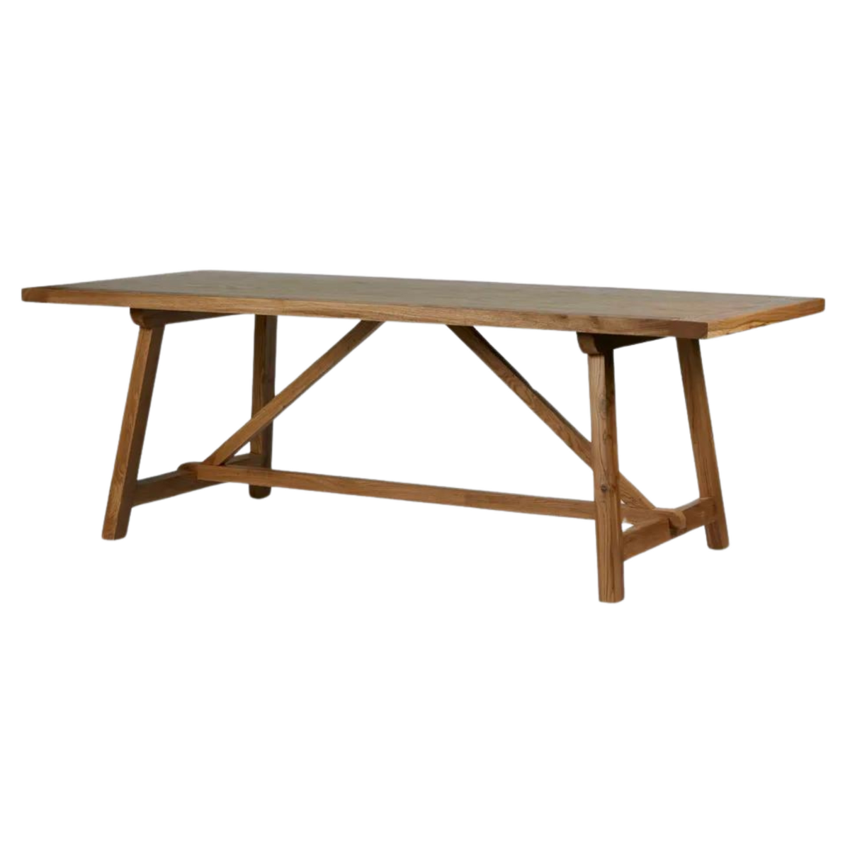 Varro OAK Dining Table Natural, W 220cm x D 100cm x H 76cm (RRP $2755) - Image 3