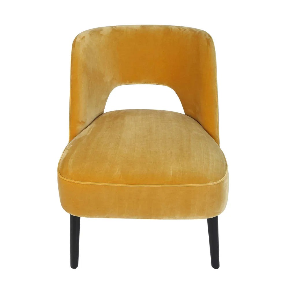 Aphrodite Lounge Chair Mustard Yellow, 78cm x 65cm x 77cm (RRP $1089) - Image 2