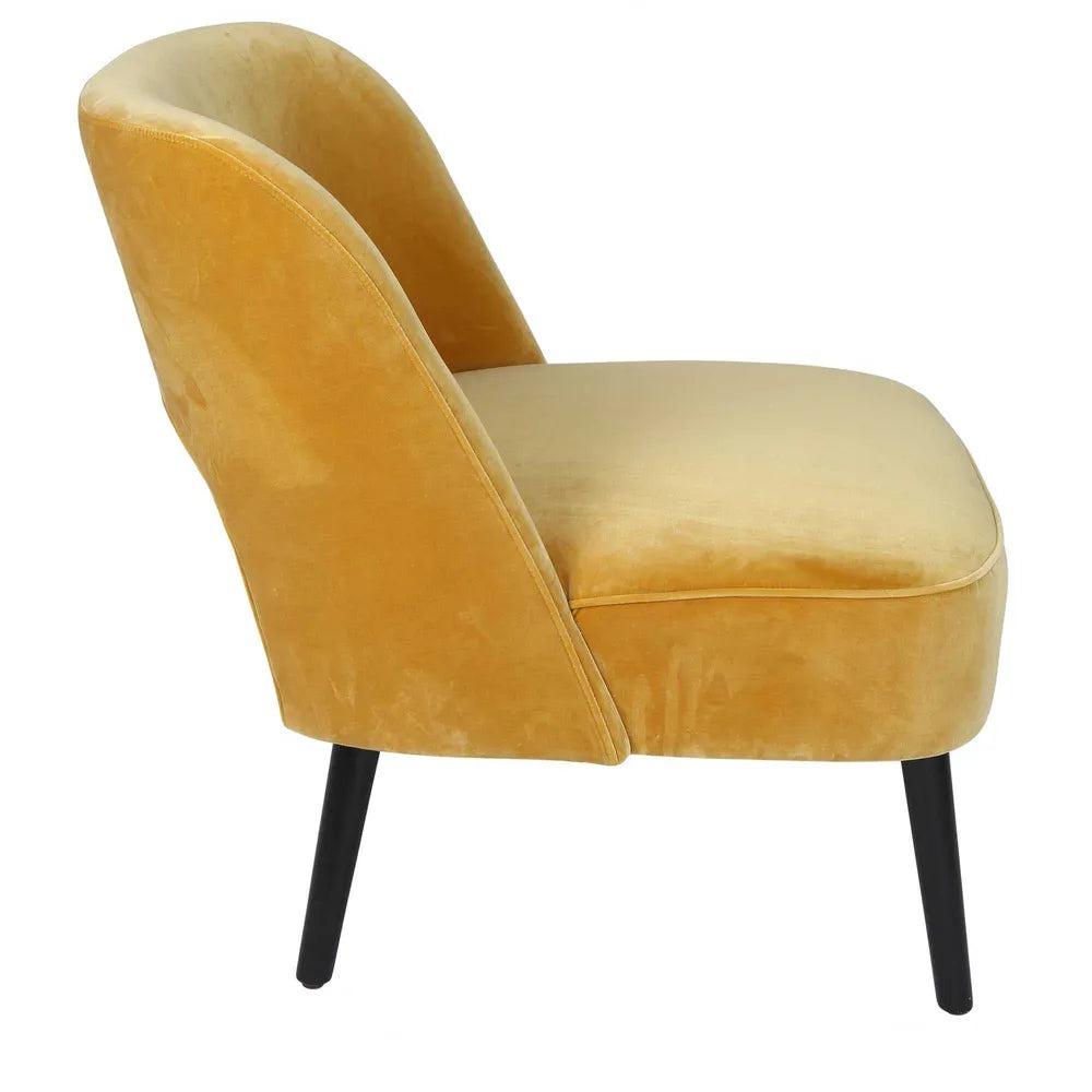 Aphrodite Lounge Chair Mustard Yellow, 78cm x 65cm x 77cm (RRP $1089) - Image 3