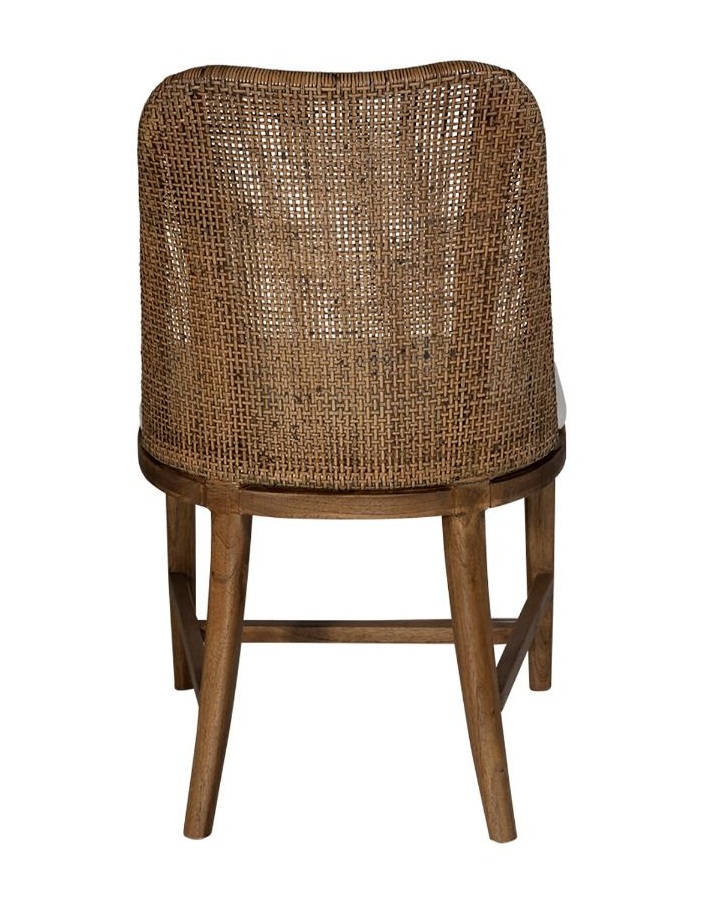 "Careel Bay" Hampton Style Rattan Dining Chair Mango Teak, Timber Legs (RRP $449) - Image 3