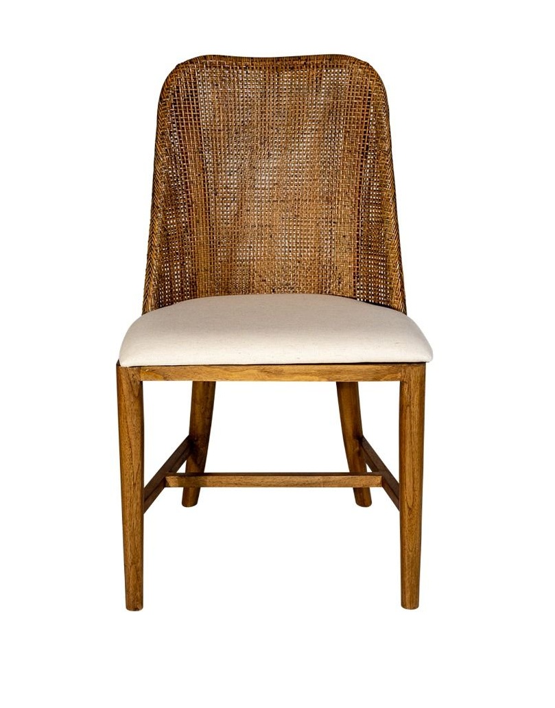 "Careel Bay" Hampton Style Rattan Dining Chair Mango Teak, Timber Legs (RRP $449) - Image 2