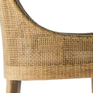"Coral Bay" Resort Style Rattan Dining Chair Mango Teak, Timber Legs (RRP $449)