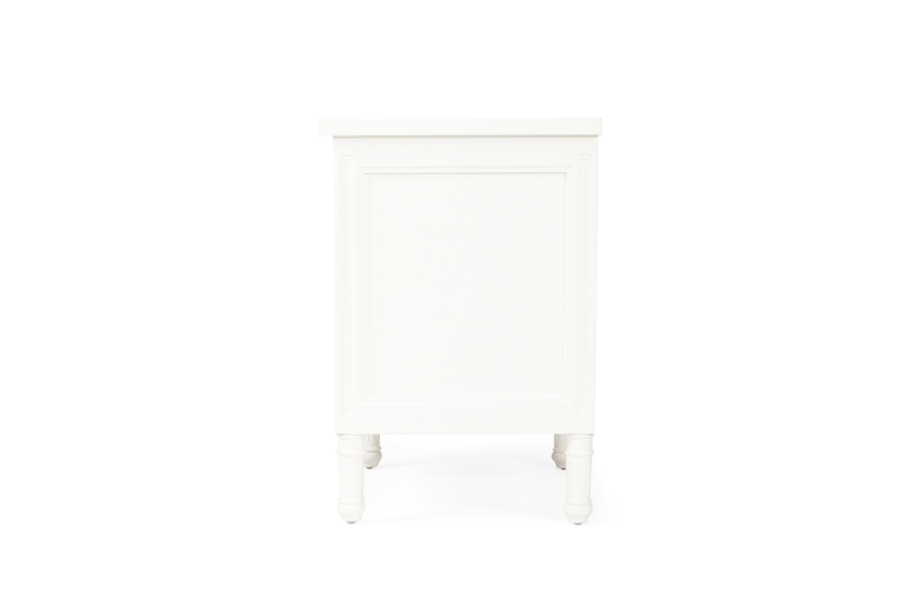 Hamilton Bedside Table 3 Drawer White, Width 57cm × Depth 45cm × Height 67cm - Image 5
