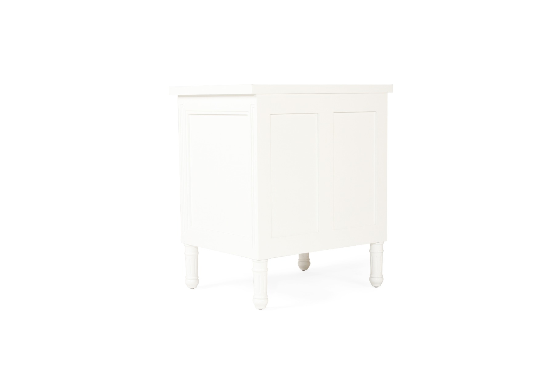 Hamilton Bedside Table 3 Drawer White, Width 57cm × Depth 45cm × Height 67cm - Image 6