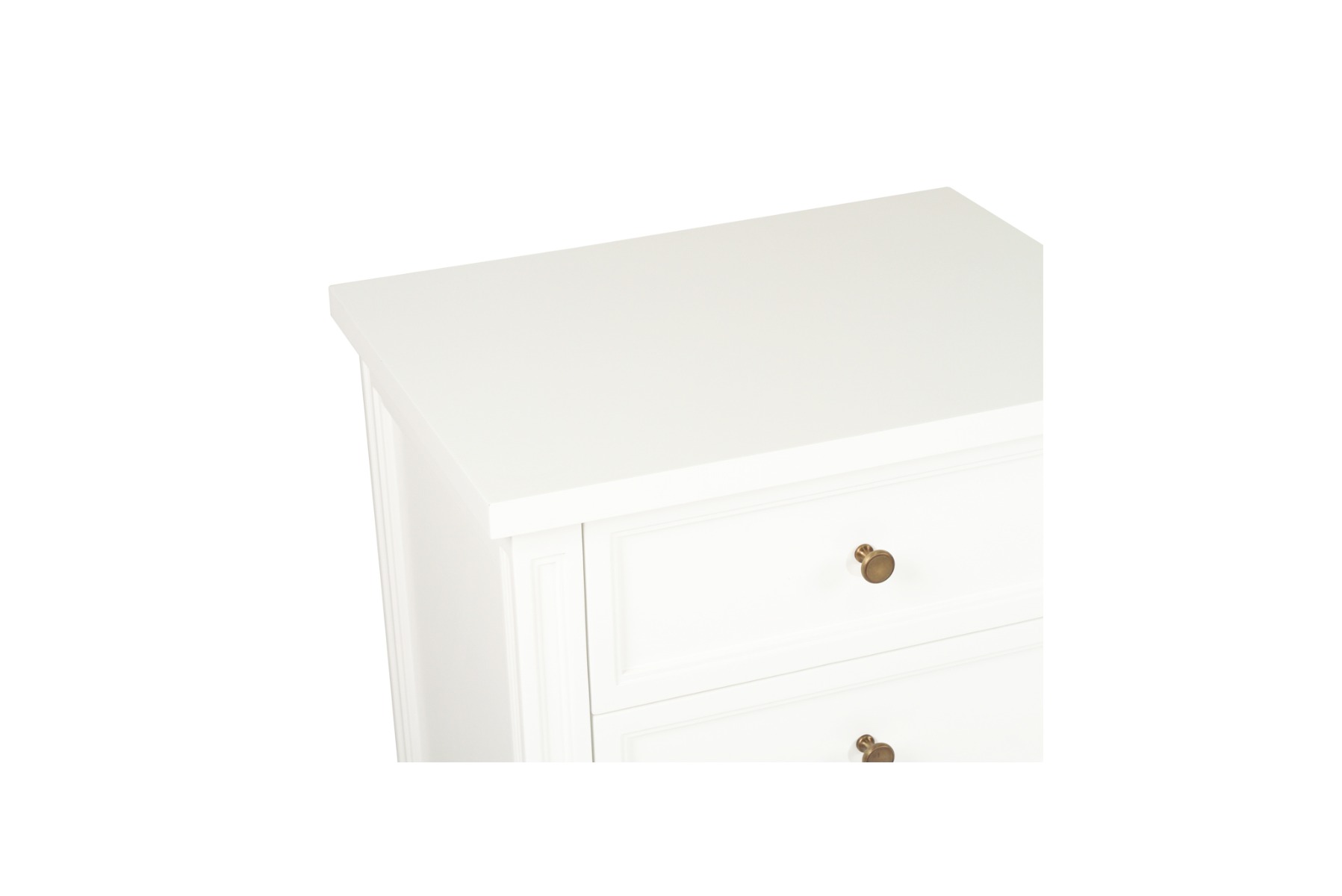 Hamilton Bedside Table 3 Drawer White, Width 57cm × Depth 45cm × Height 67cm - Image 11