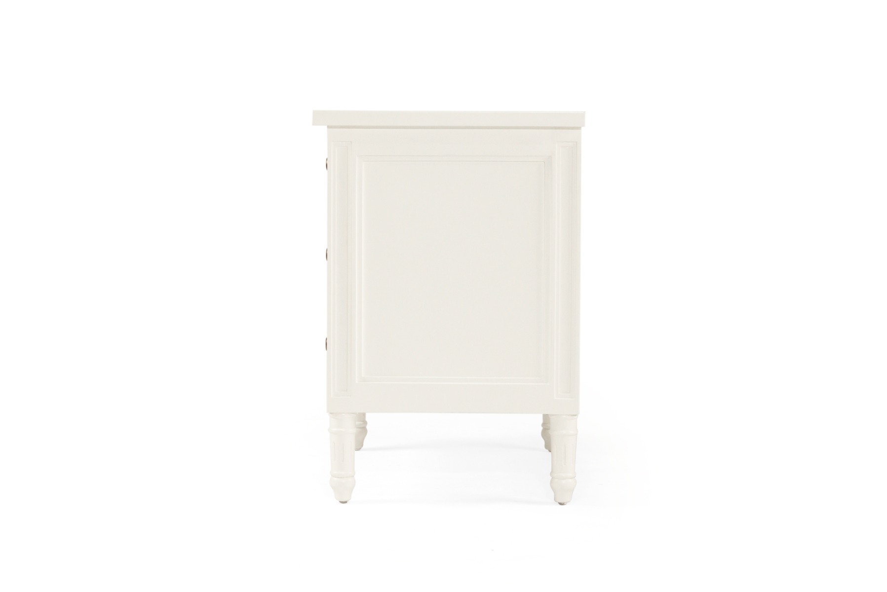 Hamilton Bedside Table 3 Drawer White, Width 70cm x Depth 45cm x Height 67cm - Image 5