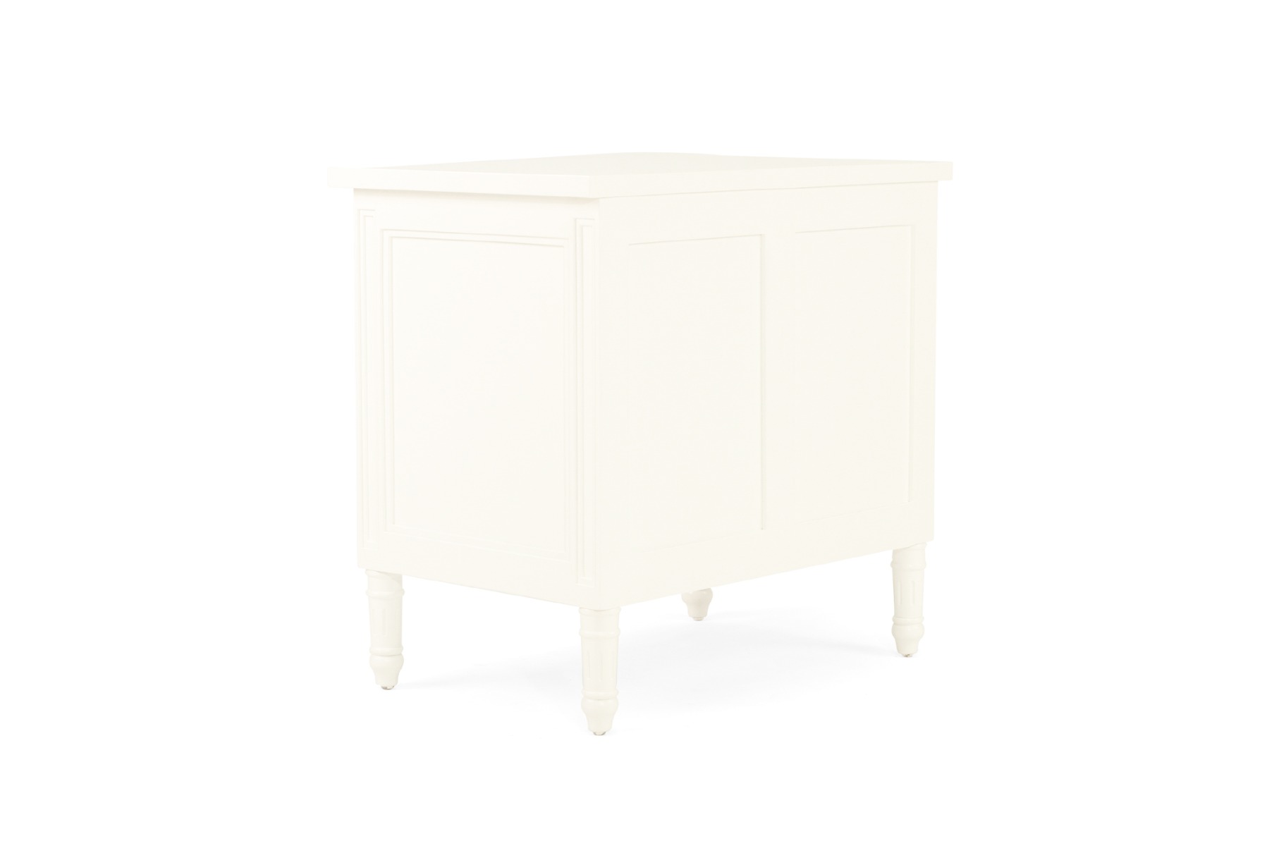 Hamilton Bedside Table 3 Drawer White, Width 70cm x Depth 45cm x Height 67cm - Image 6