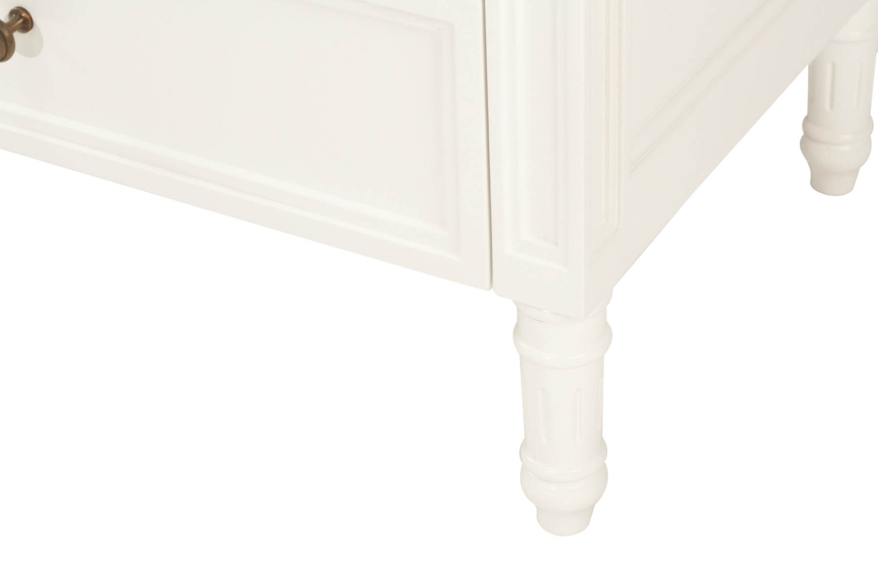 Hamilton Bedside Table 3 Drawer White, Width 70cm x Depth 45cm x Height 67cm - Image 7