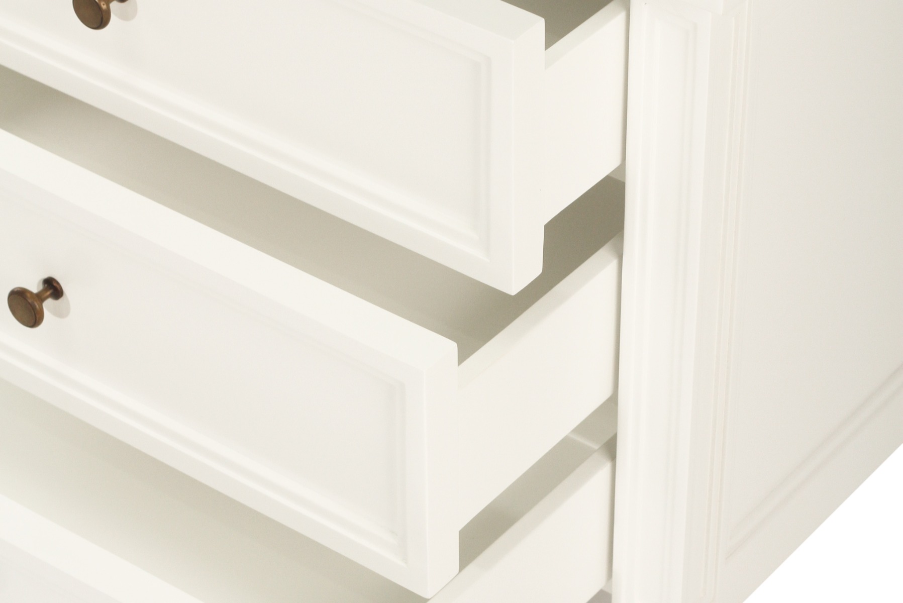 Hamilton Bedside Table 3 Drawer White, Width 70cm x Depth 45cm x Height 67cm - Image 8