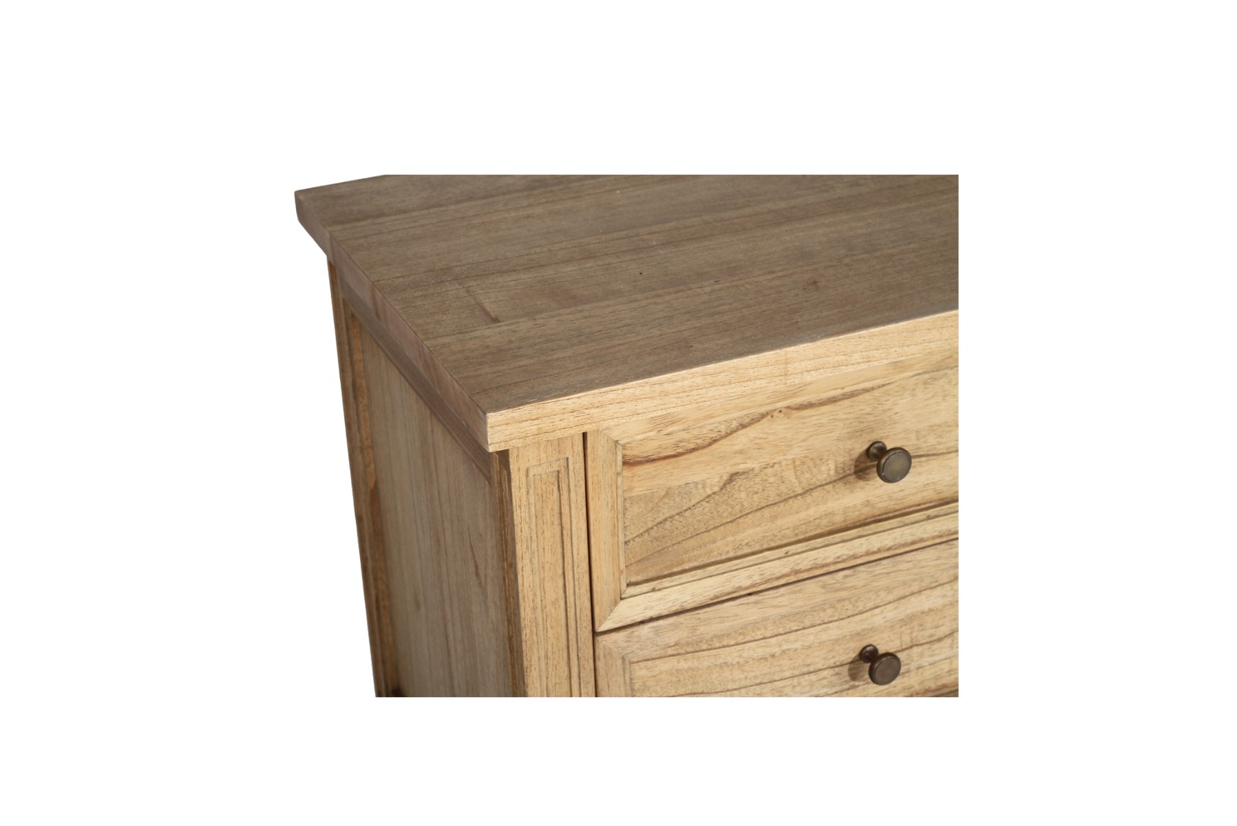 Hamilton Bedside Table 3 Drawer Weathered Oak, Width 57cm × Depth 45cm × Height 67cm - Image 8