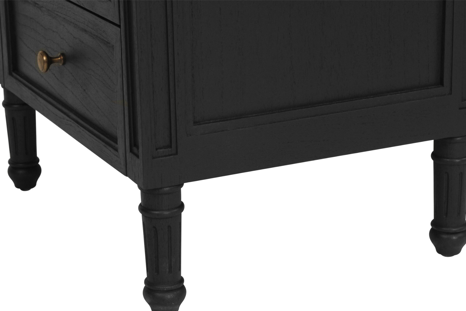 Hamilton Bedside Table 3 Drawer Black, Width 57cm x Depth 45cm x Height 67cm - Image 10