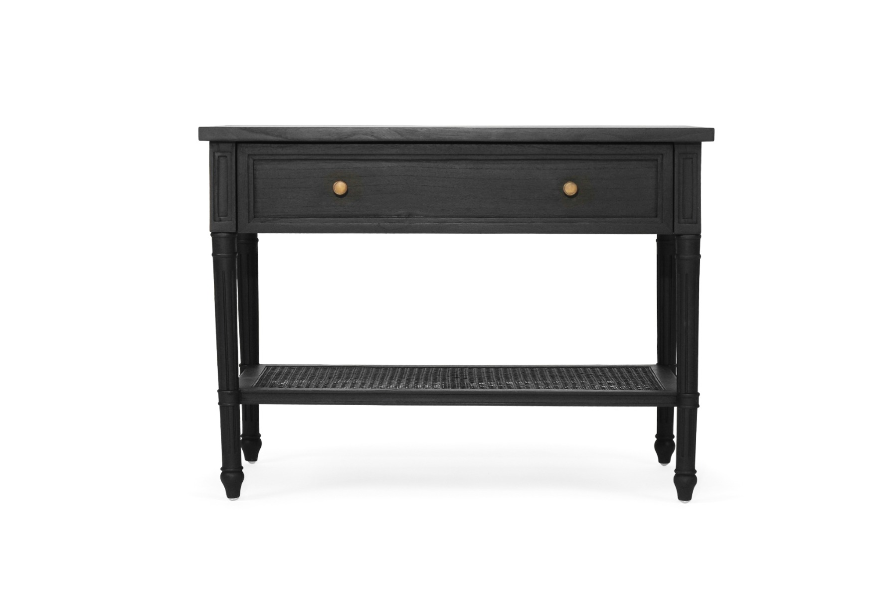 Hamilton Nightstand / Bedside Black, W 91cm x D 51cm x H 66cm - Image 2