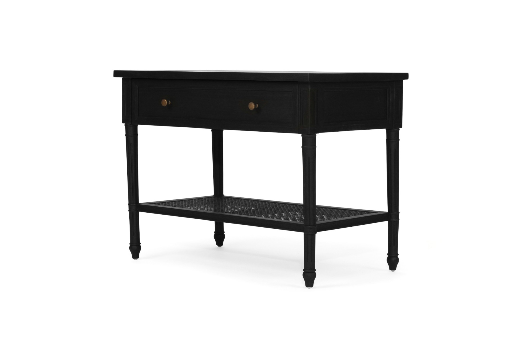Hamilton Nightstand / Bedside Black, W 91cm x D 51cm x H 66cm - Image 3