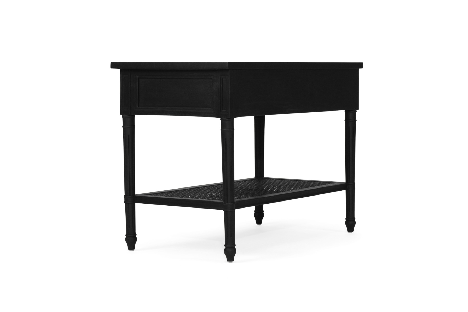 Hamilton Nightstand / Bedside Black, W 91cm x D 51cm x H 66cm - Image 7