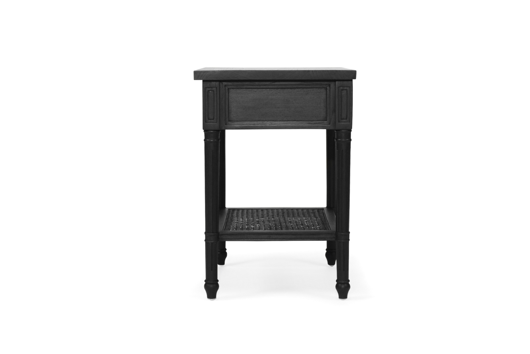 Hamilton Cane Bedside Table Black, Width 57cm x Depth 45cm x Height 60cm - Image 7