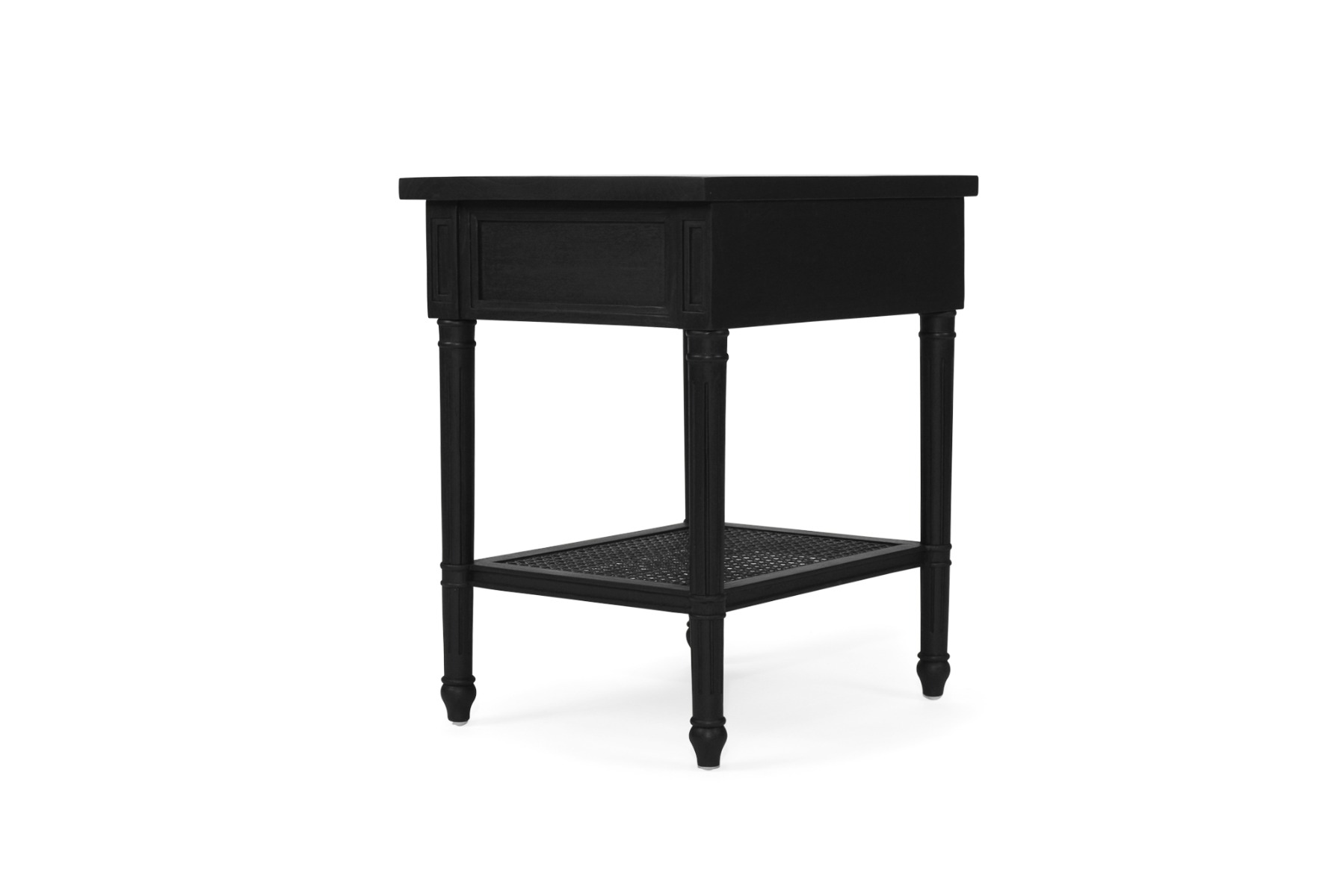 Hamilton Cane Bedside Table Black, Width 57cm x Depth 45cm x Height 60cm - Image 8