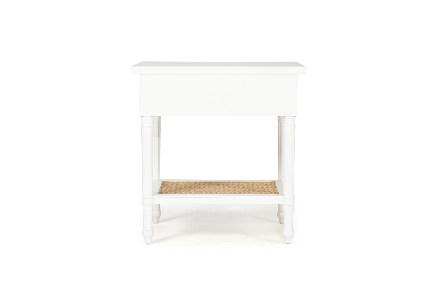 Hamilton Cane Bedside Table White, Width 57cm x Depth 45cm x Height 60cm - Image 12