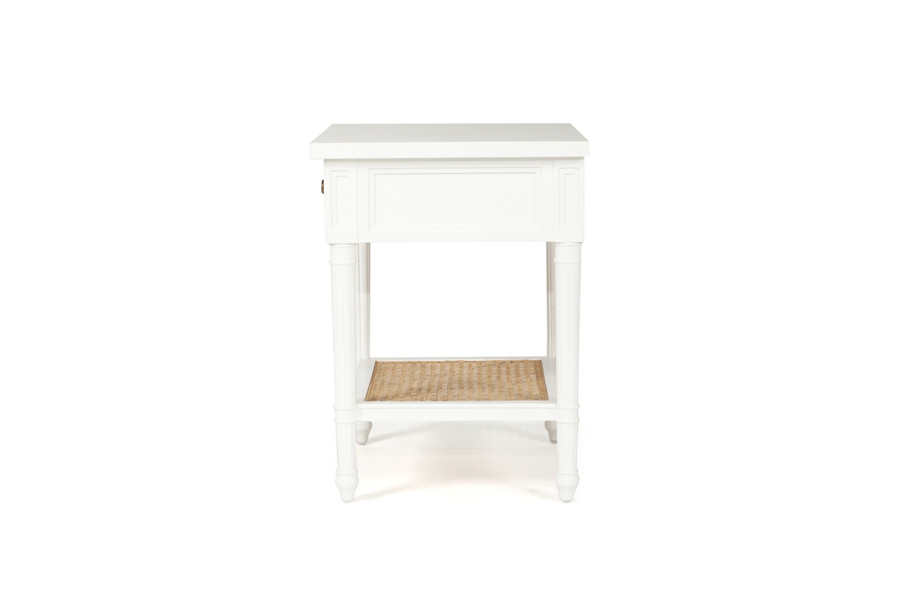 Hamilton Cane Bedside Table White, Width 57cm x Depth 45cm x Height 60cm - Image 9