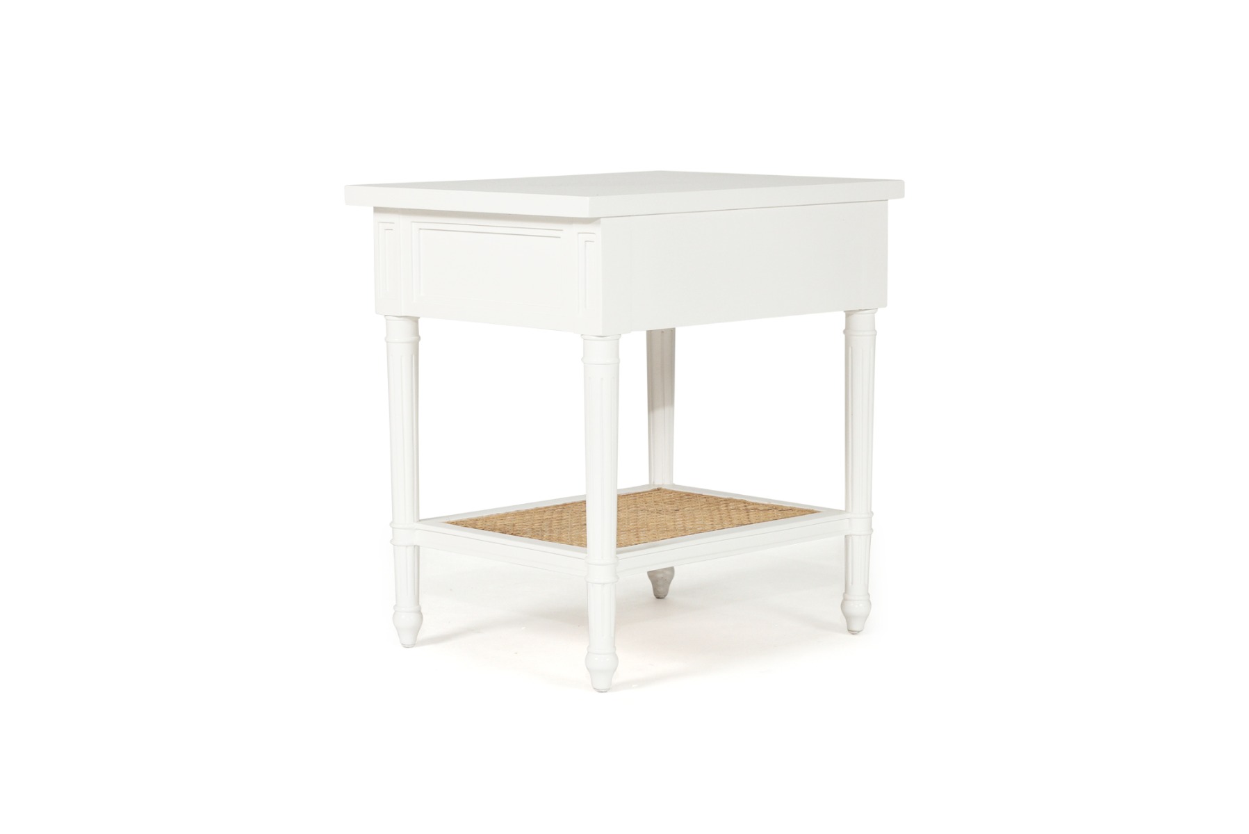 Hamilton Cane Bedside Table White, Width 57cm x Depth 45cm x Height 60cm - Image 10