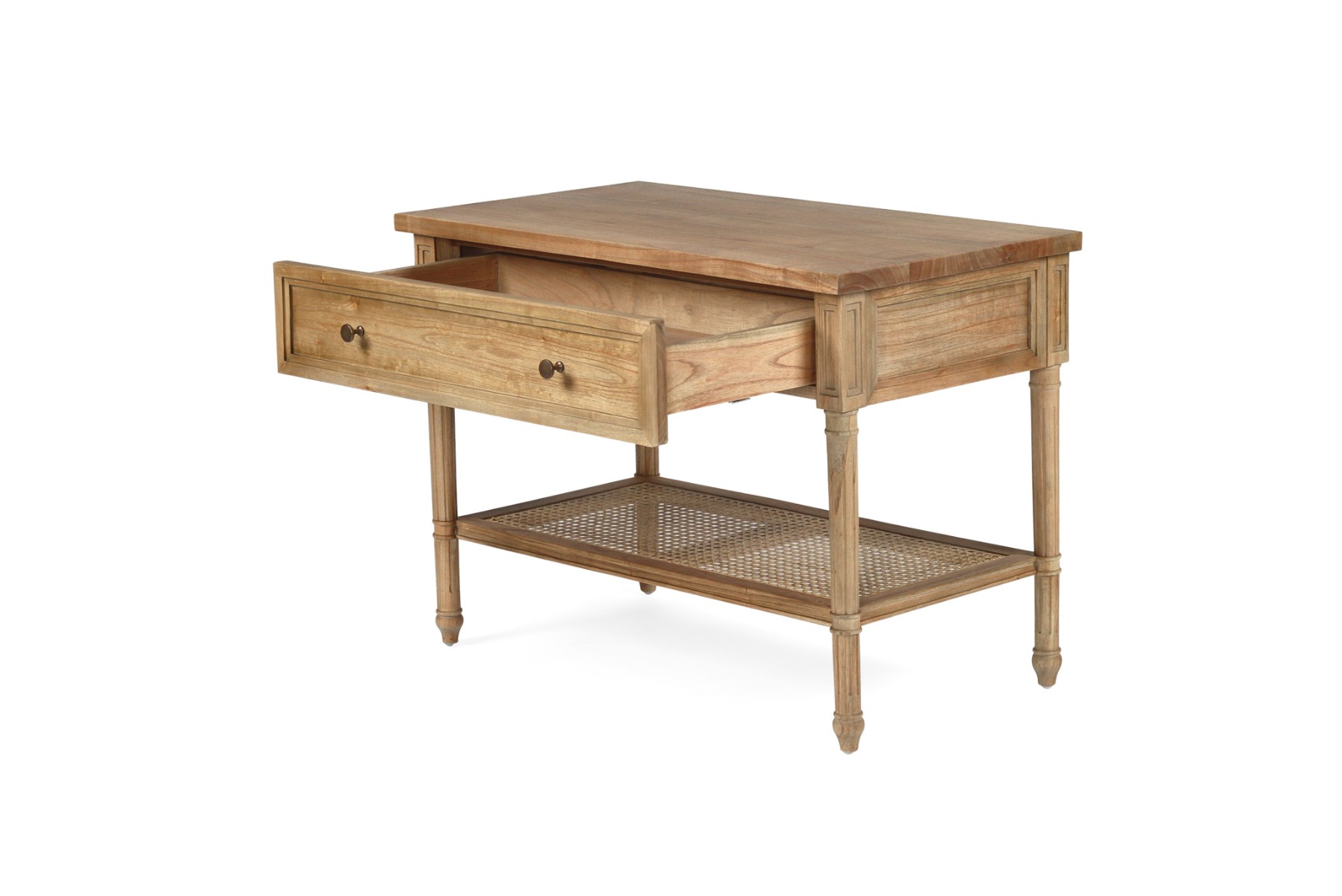 Hamilton Nightstand / Bedside Weathered Oak, W 91cm x D 51cm x H 66cm - Image 7