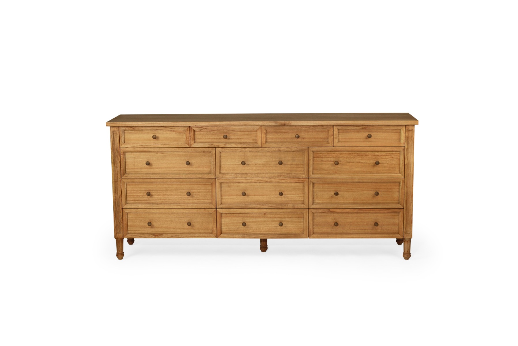 Hamilton Dresser 13 Drawer Weathered Oak, Wide 200cm x High 92cm x Deep 47cm - Image 2