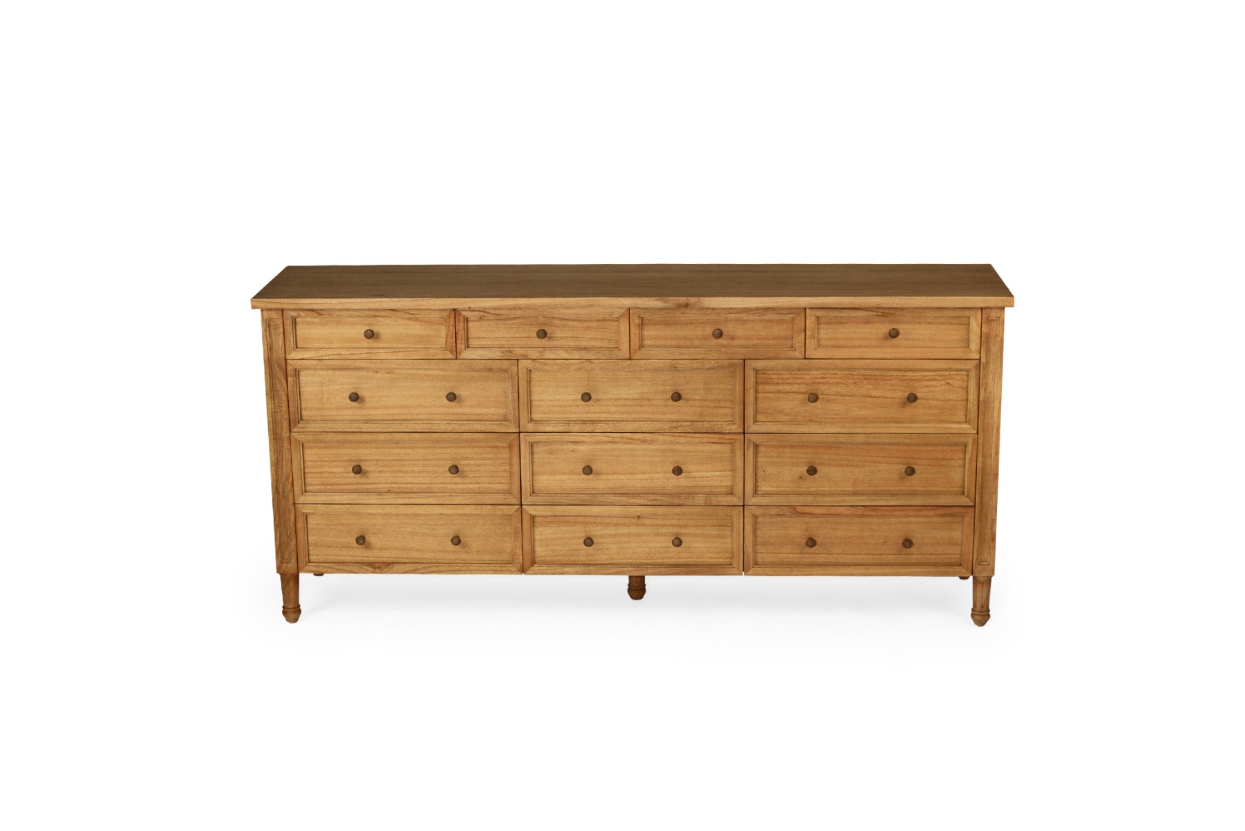 Hamilton Dresser 13 Drawer Weathered Oak, Wide 200cm x High 92cm x Deep 47cm - Image 3