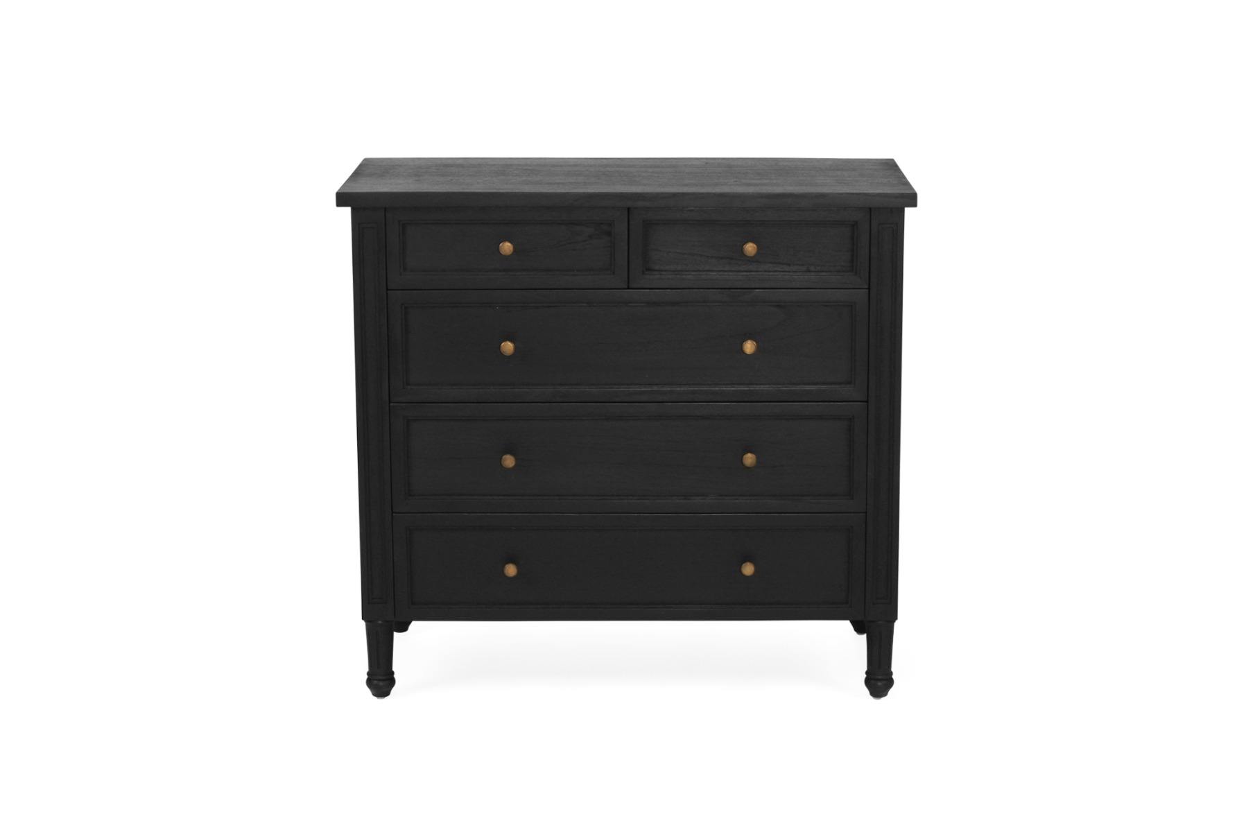 Hamilton Dresser Black 5 Drawer, W 100cm x H 92cm x D 47cm (RRP $2499) - Image 2