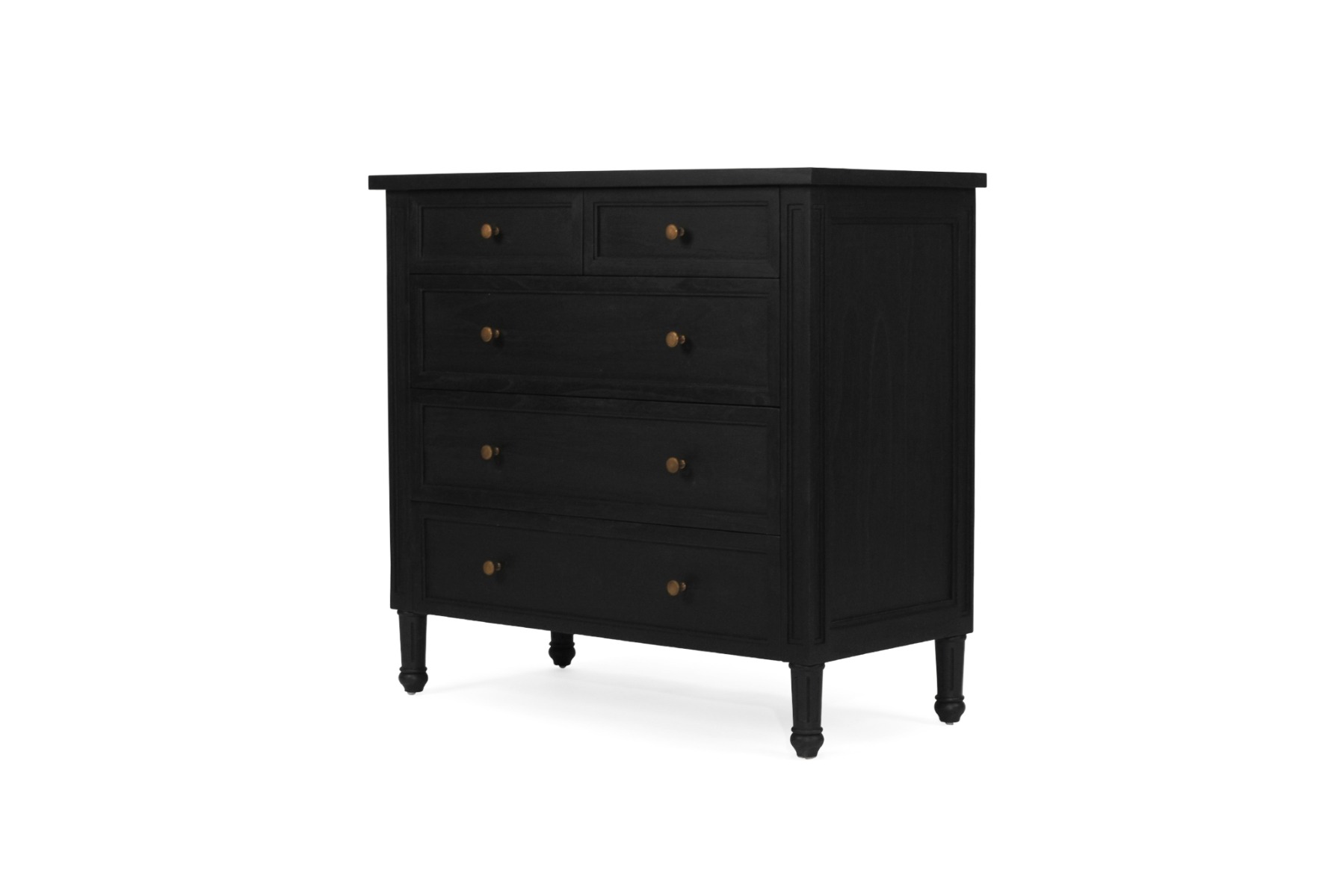 Hamilton Dresser Black 5 Drawer, W 100cm x H 92cm x D 47cm (RRP $2499) - Image 3